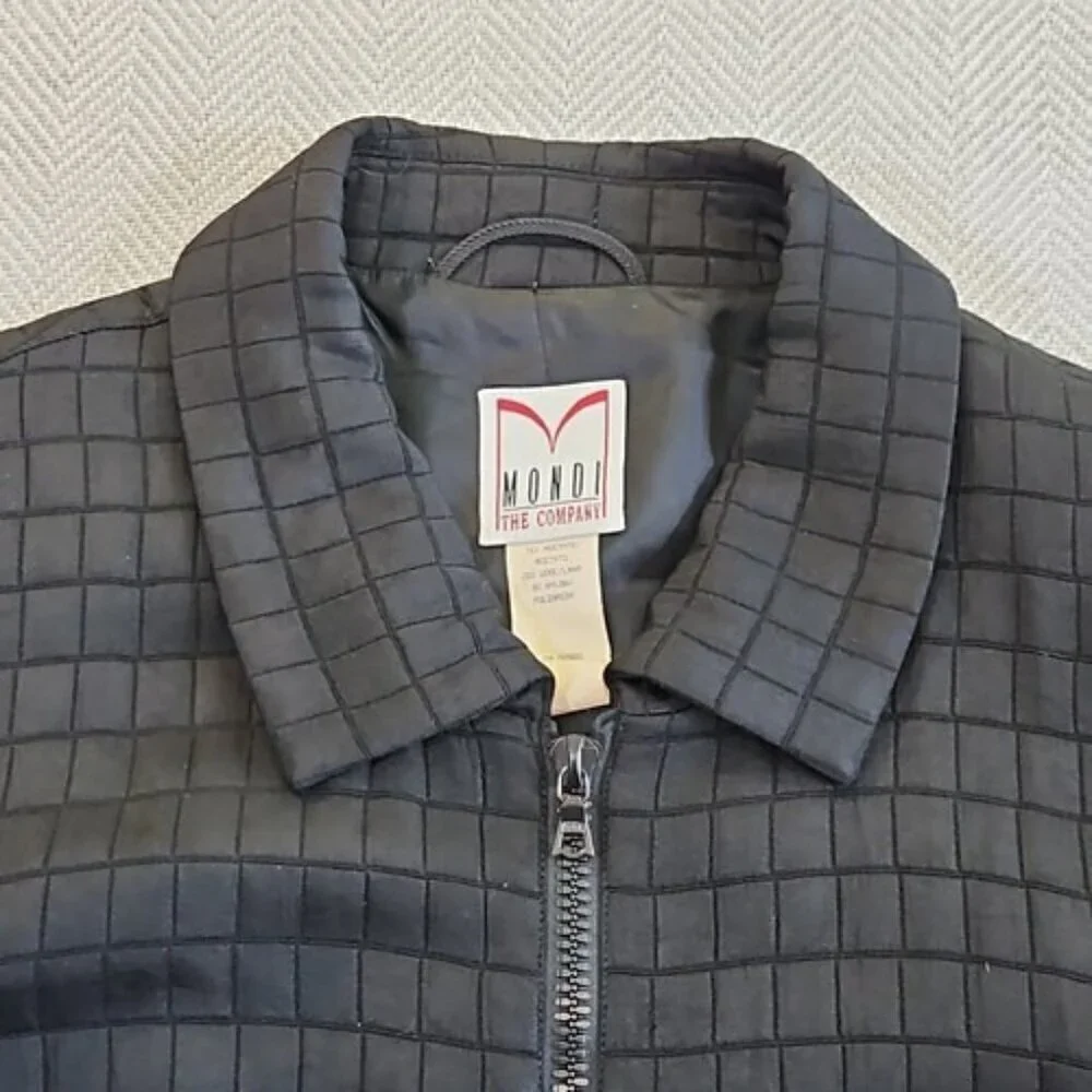 Mondi The Company Full Zip Jacket Women's 42‎ Black Long Sleeve Vintage EUC